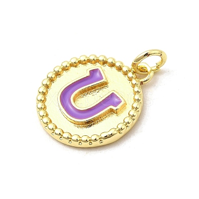 Brass Enamel Pendants KK-I378-09G-1