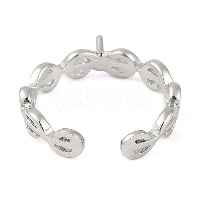 Brass Cuff Finger Ring Settings LS-KK-L219-15A-P-1