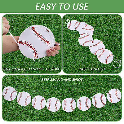 8Pcs Sports Party Decoration Paper Banner AJEW-CN0007-14D-1
