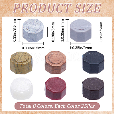 200Pcs 8 Styles Sealing Wax Particles DIY-CP0009-21-1