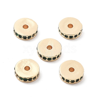 Brass Micro Pave Cubic Zirconia Beads KK-R216-15KCG-02-1
