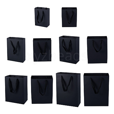 10Pcs 5 Sizes Kraft Paper Gift Shopping Bags Set ABAG-TA0002-23D-1
