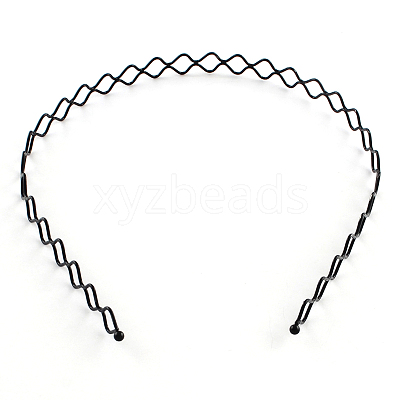 Hair Accessories Iron Wavy Hair Band Findings OHAR-Q043-06-1