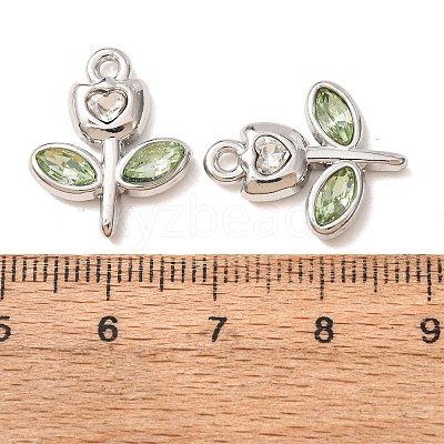 Alloy with Rhinestone Pendants AL-CBA7256-01P-1