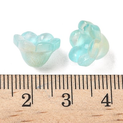 Transparent Glass Beads Caps GLAA-B028-01L-1