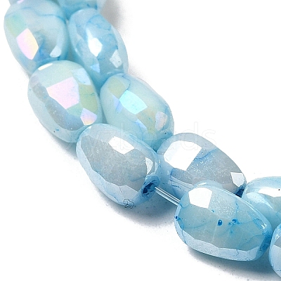 Electroplate Glass Beads Strands GLAA-D013-05C-1