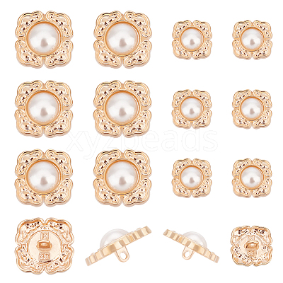 2 Style 1-Hole Alloy Shank Buttons FIND-NB0003-73B-1