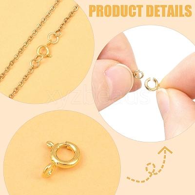 20Pcs 2 Styles Brass Spring Ring Clasps KK-YW0004-54-1