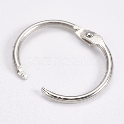 Iron Loose Leaf Book Binder Hinged Rings IFIN-WH0015-01-30mm-1