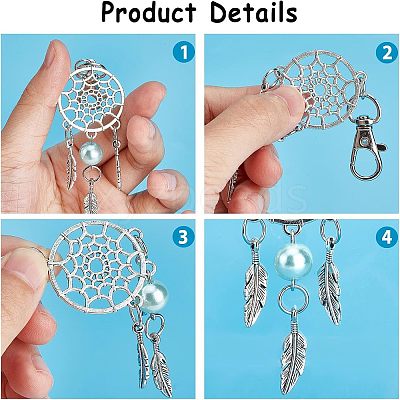 12Pcs 6 Colors Zinc Alloy Big Pendants FIND-NB0002-37-1