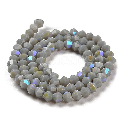 Opaque Solid Color Imitation Jade Glass Beads Strands EGLA-A039-P4mm-L14-1