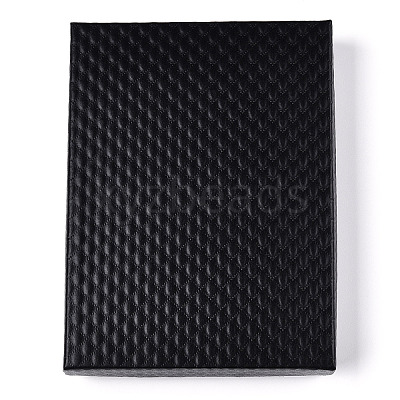 Rhombus Textured Cardboard Jewelry Boxes LS-CBOX-T006-01A-1