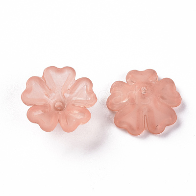 Transparent Frosted Acrylic Bead Caps MACR-S371-04A-763-1