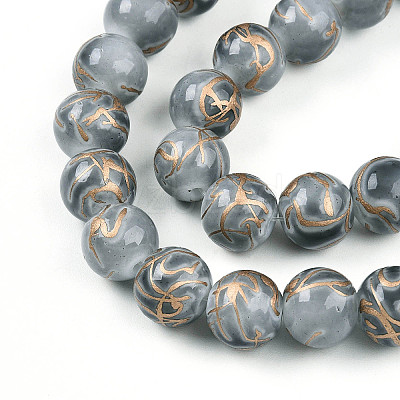 Baking Paint Glass Beads X1-DGLA-N010-10mm-09-1