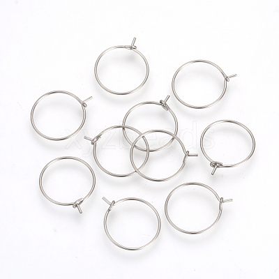 Tarnish Resistant 304 Stainless Steel Hoop Earrings STAS-R071-41-1