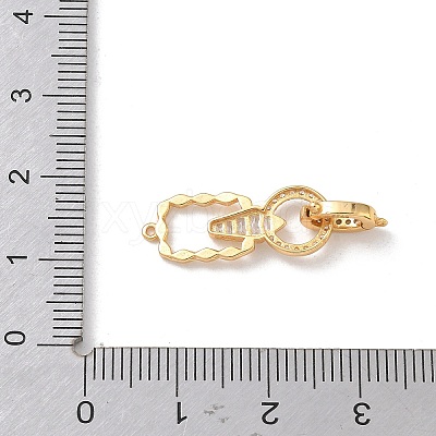 925 Sterling Silver Micro Pave Clear Cubic Zirconia Fold Over Clasps SE-CBAF1B0-02G-1