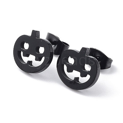 304 Stainless Steel Stud Earrings for Halloween EJEW-H136-07EB-1