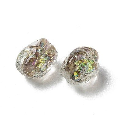 Handmade Foil Lampwork Beads Strands FOIL-Z001-06D-1