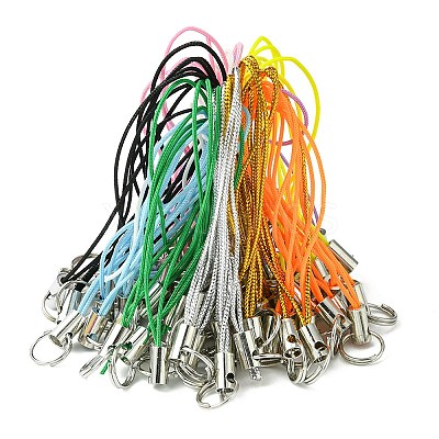 100Pcs Polyester Cord Mobile Straps MOBA-FS0001-02D-1