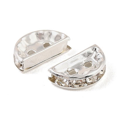 Brass Crystal Rhinestone Spacer Bars RB-T019-02A-S-1