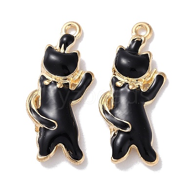Alloy Enamel Pendants ENAM-O001-08K-G-1