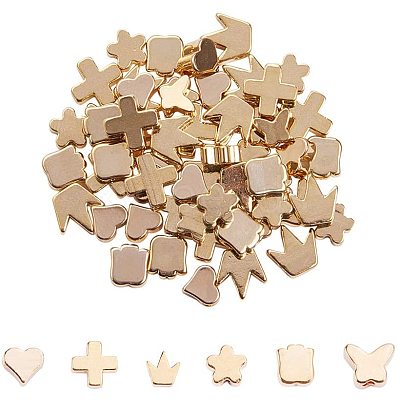 Brass Beads KK-PH0034-67G-1