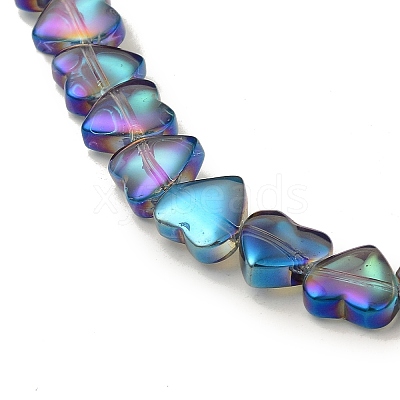 Electroplate Transparent Glass Beads Strands EGLA-L044-E-02-1