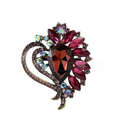 Alloy Rhinestone Brooch for Backpack Clothes PW-WG8AC7E-02-1