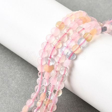 Natural Morganite Beads Strands G-C179-A4mm-10-1