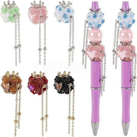 12Pcs 6 Colors Handmade Polymer Clay with Resin CLAY-AR0001-36A-1