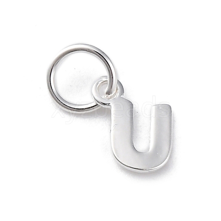 925 Sterling Silver Letter Charms STER-C012-01S-U-1