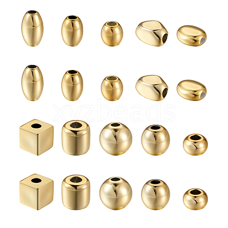 100Pcs 10 Style UV Plating Acrylic European Beads PACR-FW0001-01-1