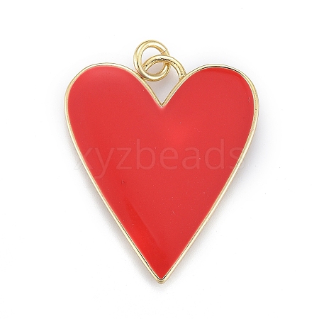 Brass Enamel Pendants X-KK-M205-13G-07-1
