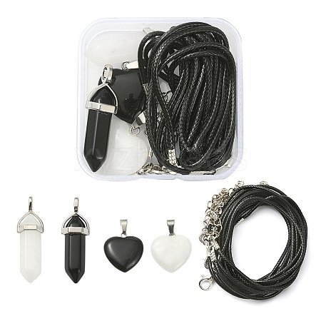 DIY Stone Pendant Necklace Making Kit DIY-YW0007-14-1