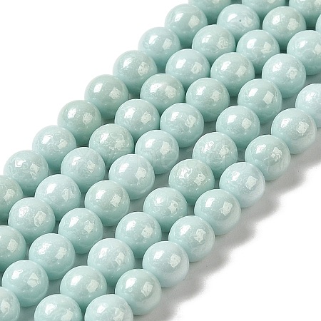 Cubic Zirconia Imitation Pearl Bead Strands ZIRC-P109-03C-06-1