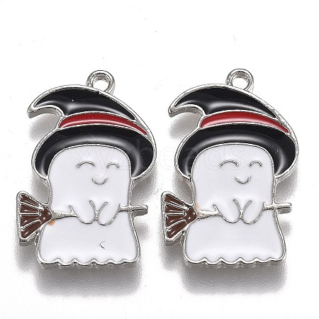 Halloween Theme Alloy Enamel Pendants X-ENAM-J649-03P-1