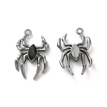 Glass Spider Pendant PALLOY-K001-067B-02-1