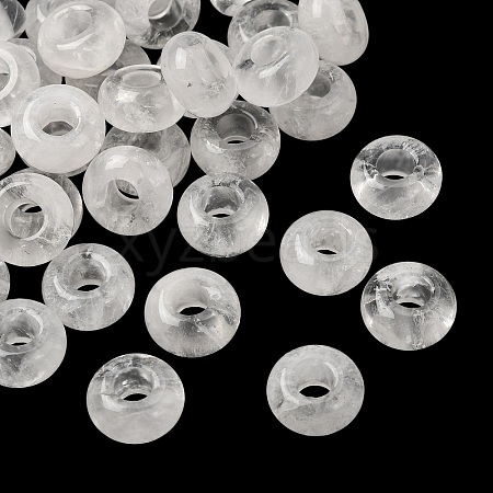 Natural Quartz Crystal European Large Hole Beads G-Q442-22-1
