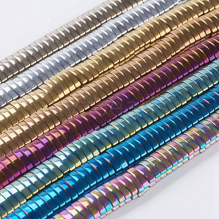 Vacuum Plating Electroplate Non-magnetic Synthetic Hematite Beads Strands G-F534-D-1