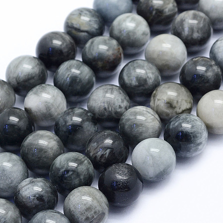 Natural Hawk's Eye Beads Strands G-L478-02-12mm-1