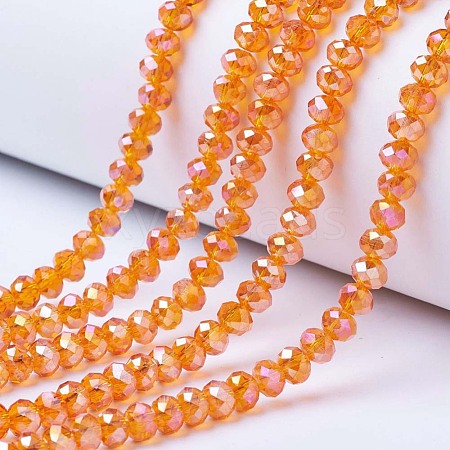 Electroplate Glass Beads Strands EGLA-A034-T6mm-B16-1
