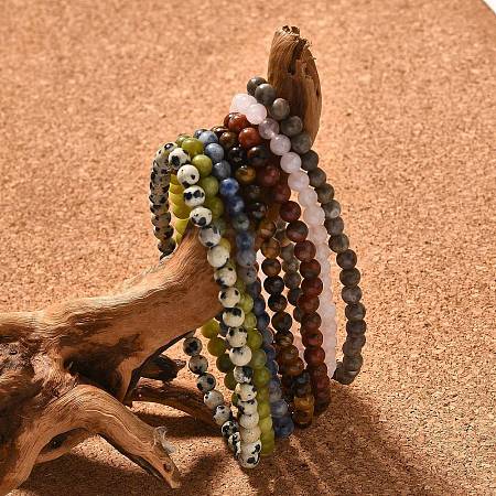 Natural Mixed Stone Stretch Bracelets BJEW-JB02460-1