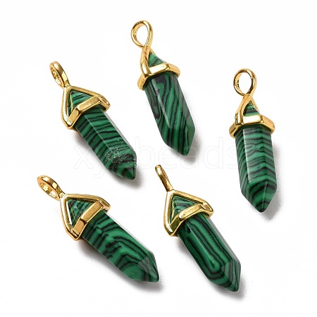 Synthetic Malachite Pointed Pendants G-K329-03G-1