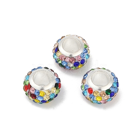 Alloy Rhinestone Clay Pave Beads ALRI-D300-03S-05-1