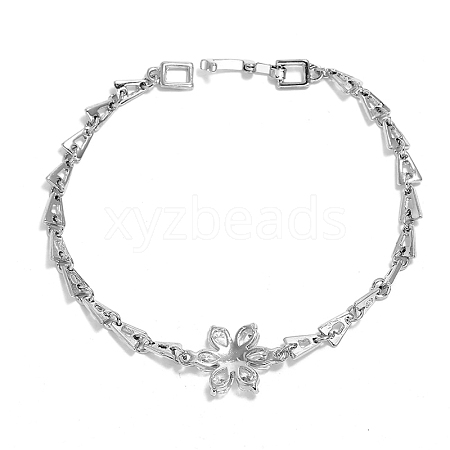 Ocean Theme Alloy & Plastic Flower Link Bracelets RC9279-2-1