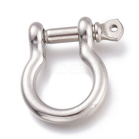 Tarnish Resistant 304 Stainless Steel D-Ring Anchor Shackle Clasps STAS-Z017-15P-01-1