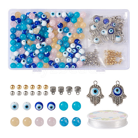 Fashewelry DIY Evil Eye Bracelet Making Kit DIY-FW0001-33-1