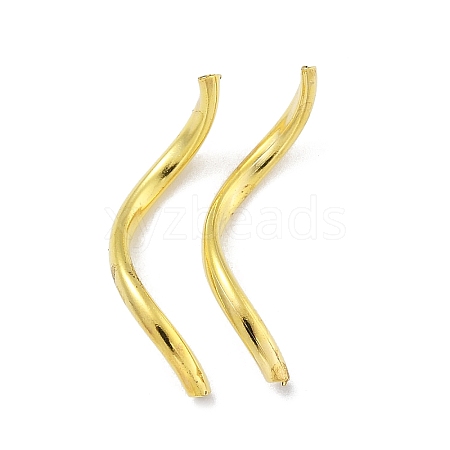 Brass Twist Tube Beads KK-B120-02A-G-1