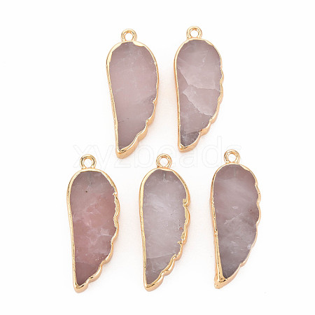 Natural Rose Quartz Pendants G-N326-127-A06-1