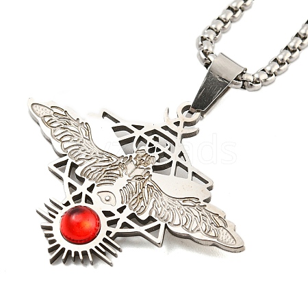 201 Stainless Steel Pendant Necklaces LS-NJEW-H030-06P-1